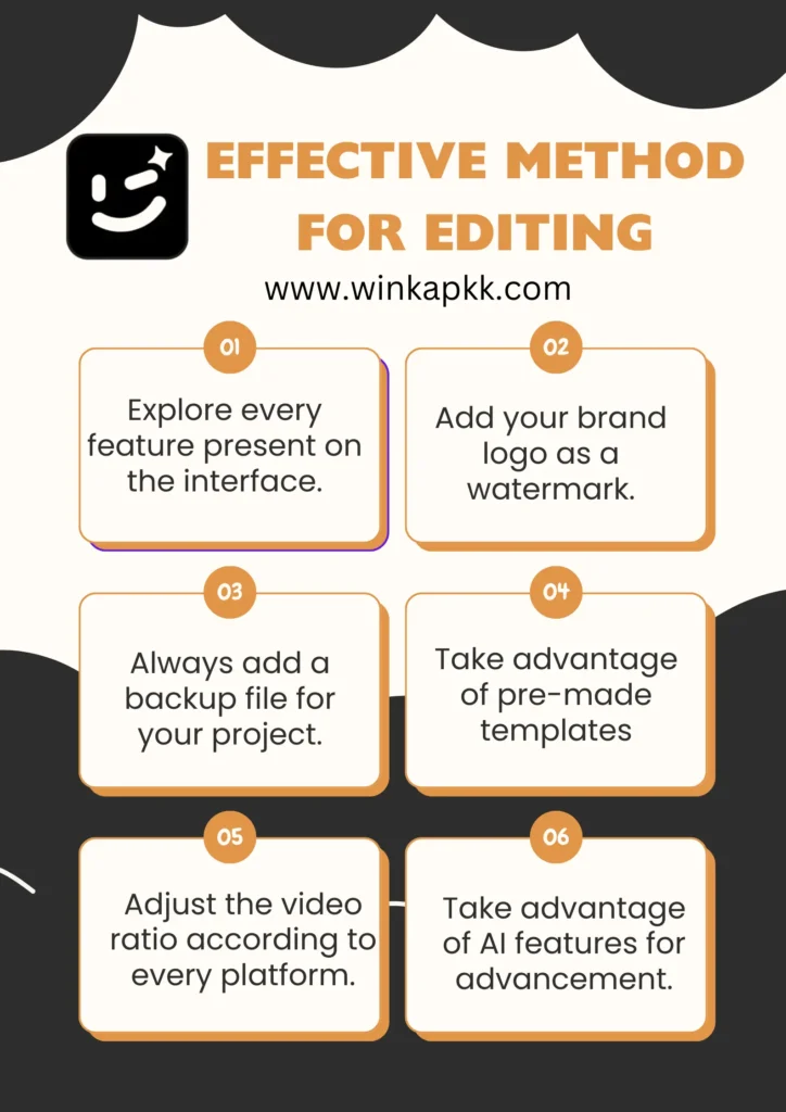 wink guide for editing